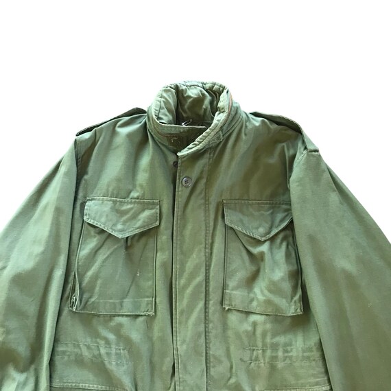 Vintage US Army Green Jacket Man Field Jacket Usn Avirex Alpha
