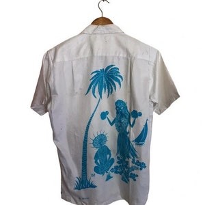 RARE 80s Elvis Presley blue Hawaii soundtrack button up