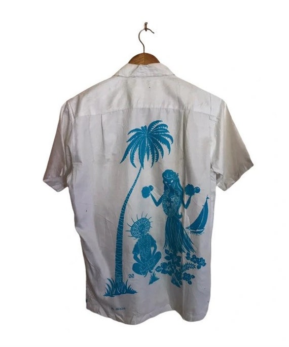 Elvis in Hawaii fan art blue skirt