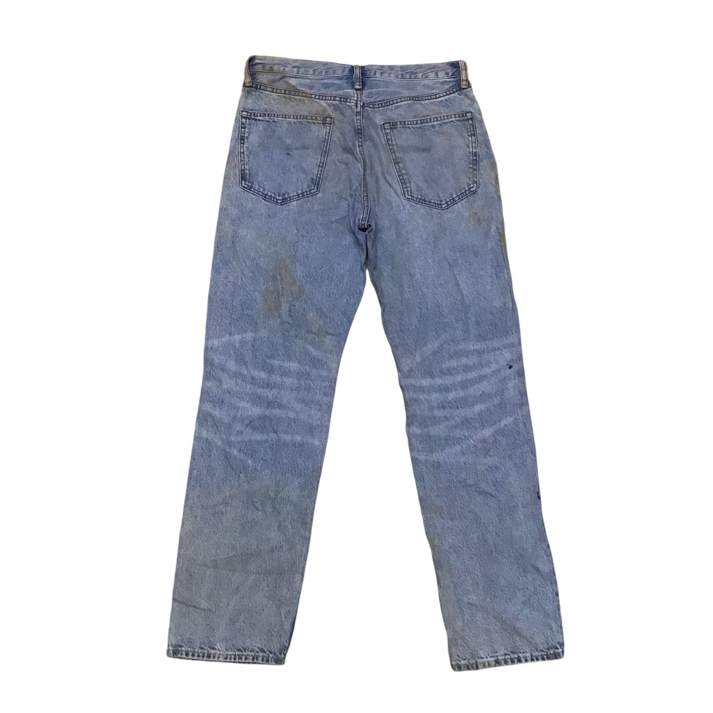 Vintage GU Distressed Denim Pants Art Seditionaries LGB If Six Was