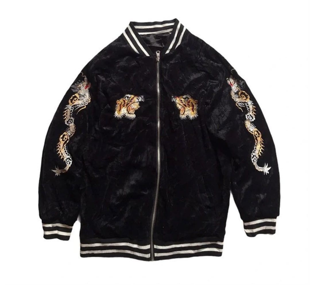Vintage Sukajan Dragon Tiger Souvenir Reversible Jacket - Etsy Vintage Sukajan Dragon Tiger Souvenir Reversible Jacket - Etsy