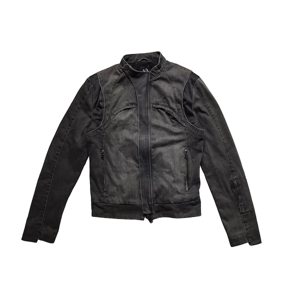 Vintage Armani Exchange Racing Biker Denim Jacket Xsmall Size - Etsy