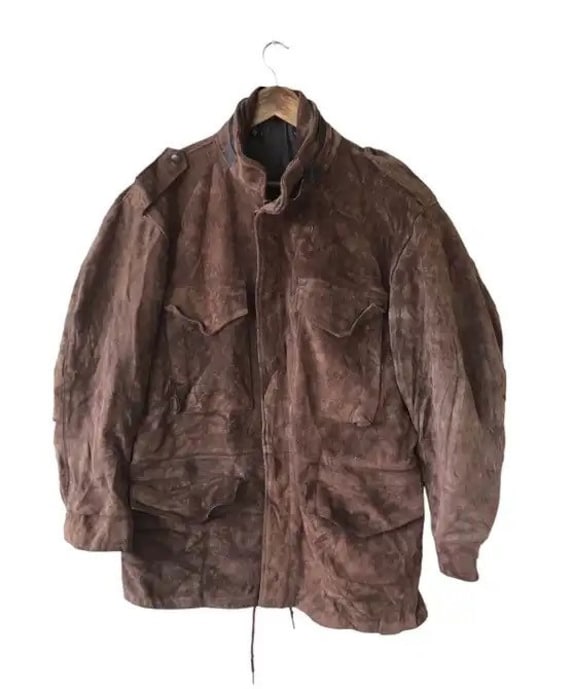 RARE Vintage 70s Military Us Army Leather Jacket Idea… Gem