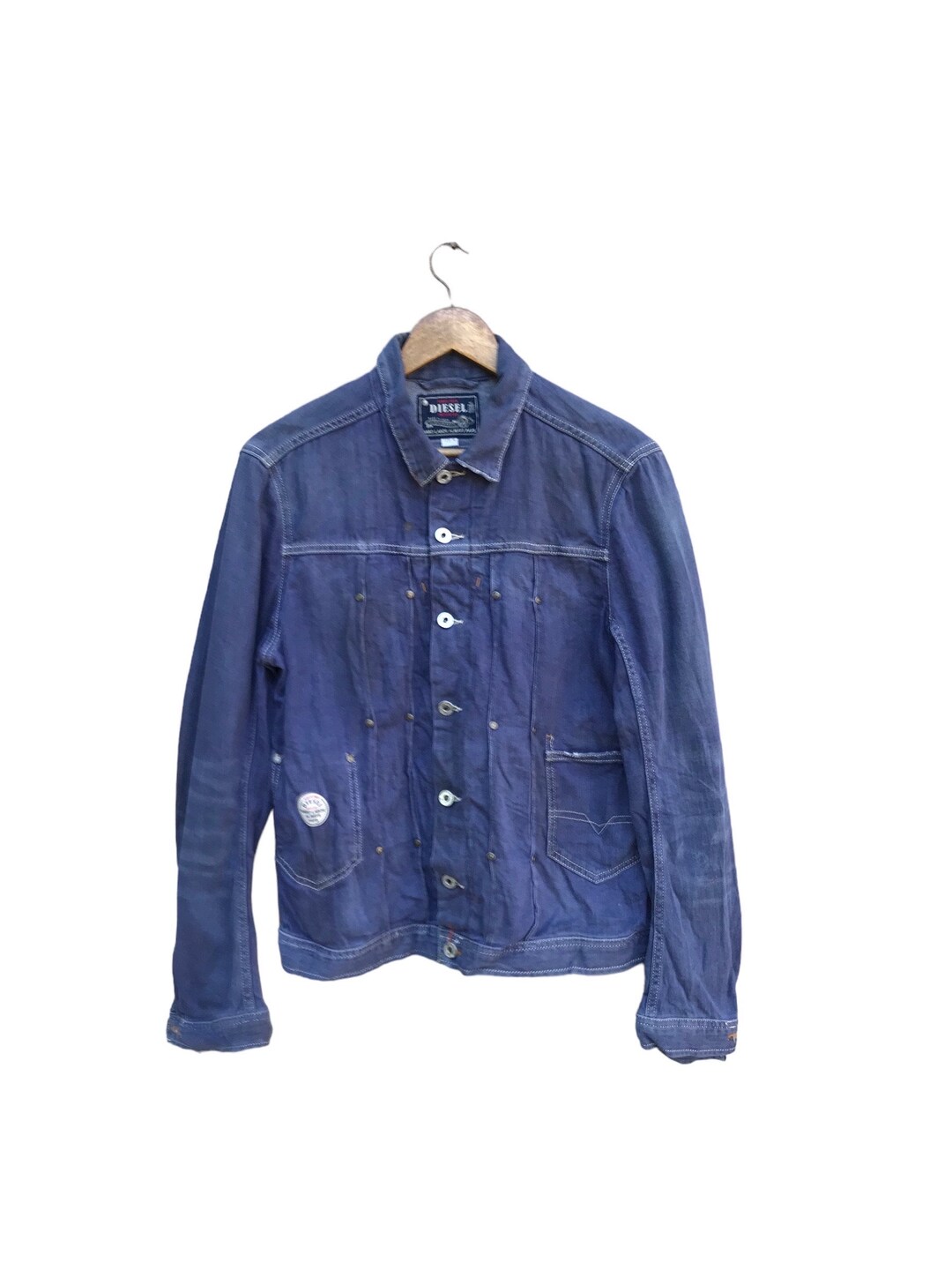 DIESEL ダメージ加工 デニムジャケット MADE IN ROMANIA製 Diesel Industry ダメージ加工デニム