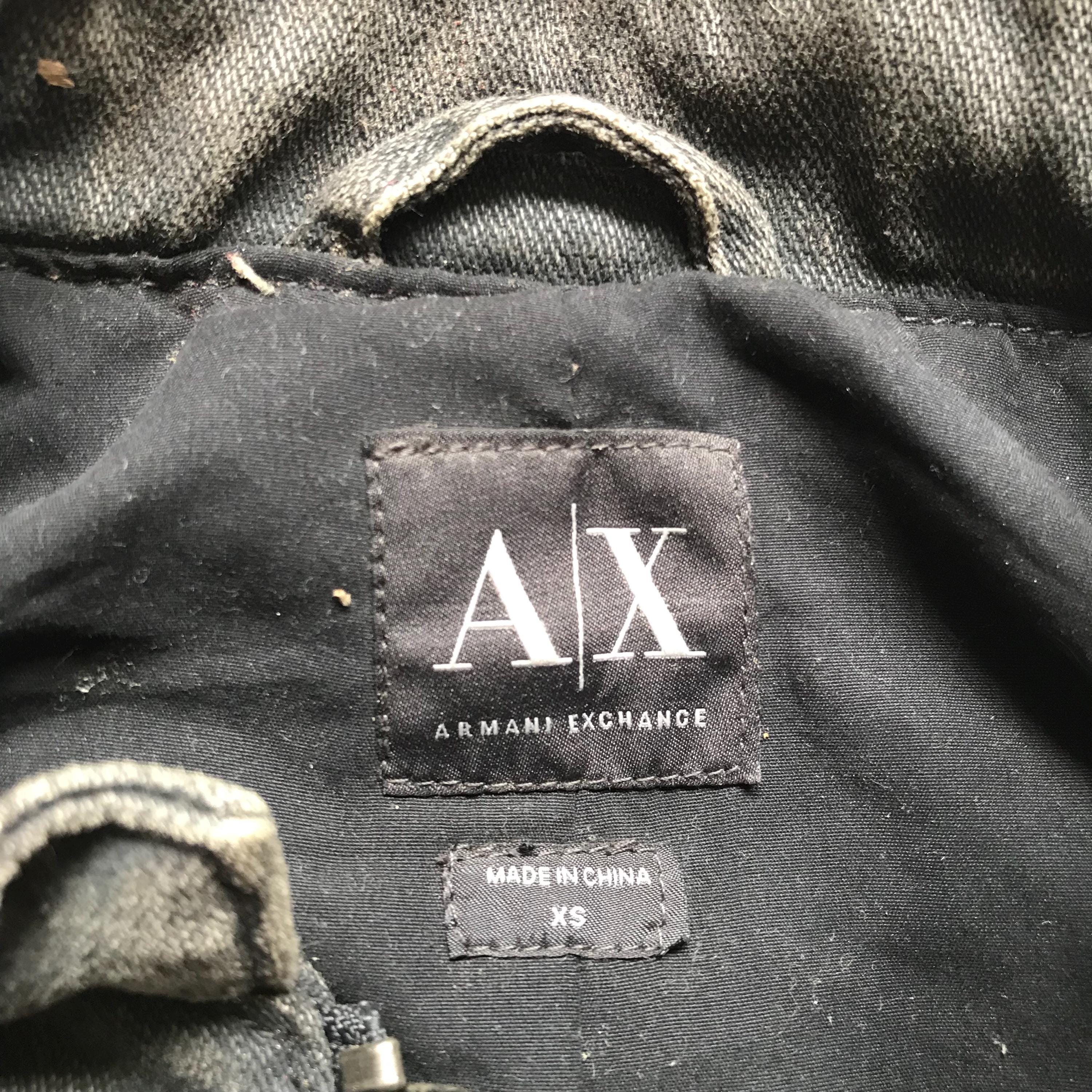 Vintage Armani Exchange Racing Biker Denim Jacket Xsmall Size - Etsy
