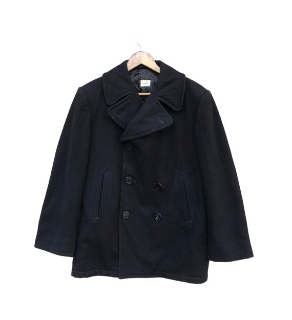 RARE Vintage US Navy Wwii Peacoat Jacket Military Army Avirex