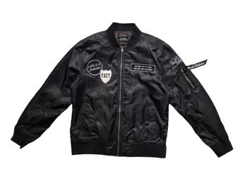 Vintage 90's ALPHA INDUSTRIES MA-1 Flight Jacket Reversible Design