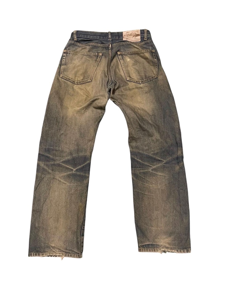 Distressed Denim Ined By Yohji Yamamoto Denim Pant image 6