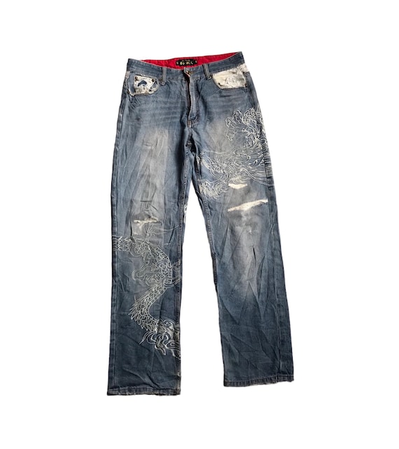 デニム・ジーパン [MATINKIM]damage patch denim pants in ivory MUSINSA | MATIN KIM DAMAGE PATCH DENIM PANTS IN IVORY