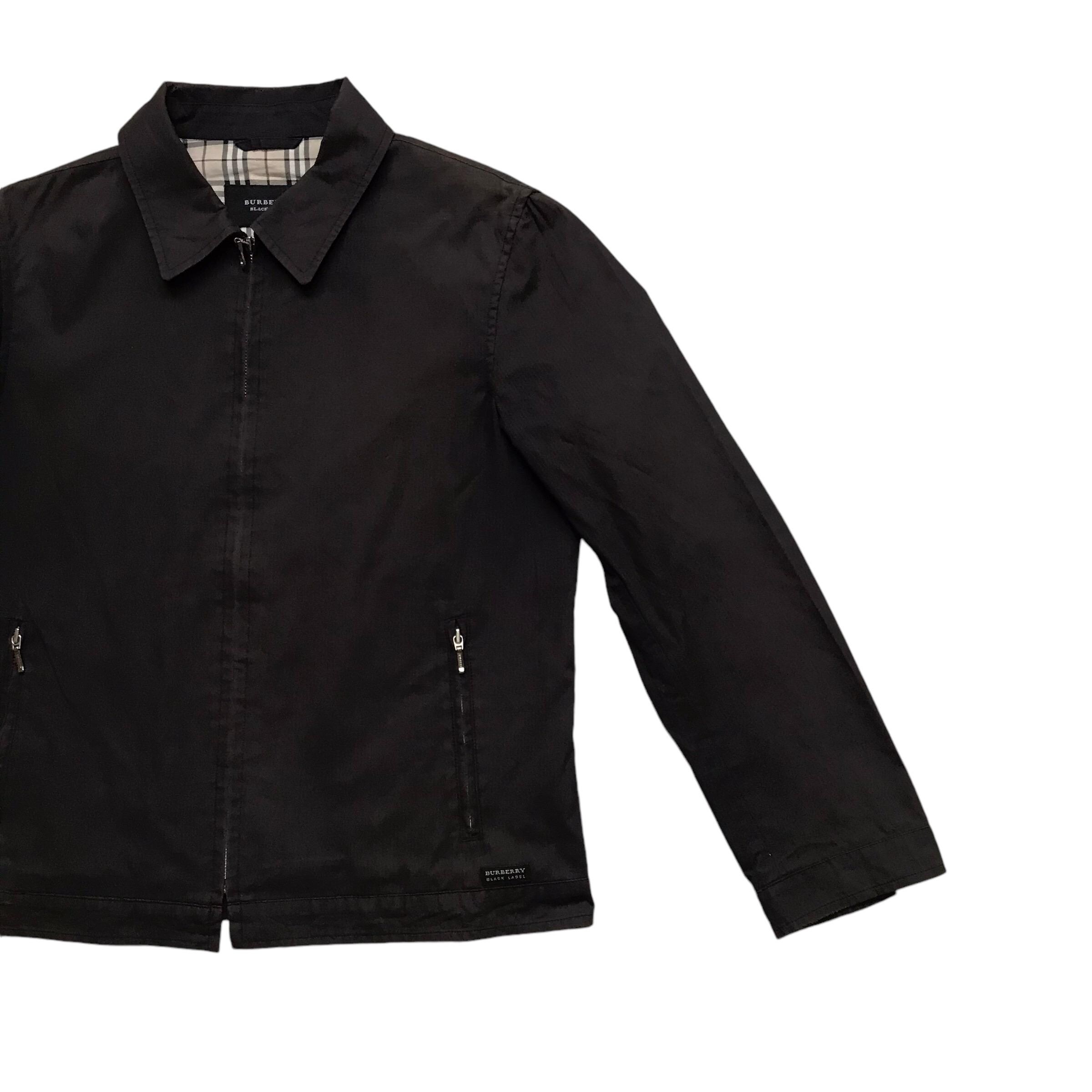 Vintage 90s Burberry Black Label Harrington Jacket Workers Small