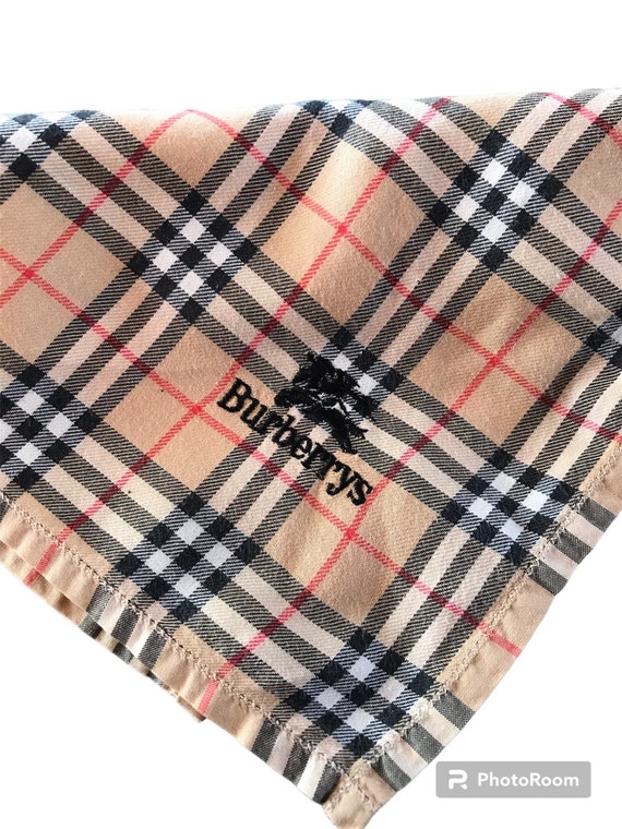 RARE Vintage Burberry Nova Check Handkerchief one… - image 2
