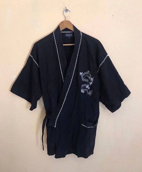Rare Vintage Kimono Dragon Samurai Jacket Japanes… - image 6