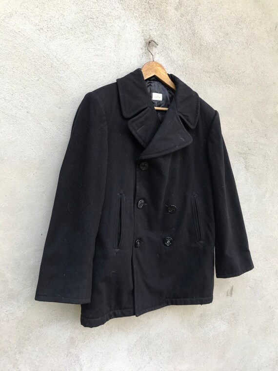 ジャケット・アウター 2way military pea coat RARE Vintage US Navy Wwii Peacoat Jacket Military Army Avirex