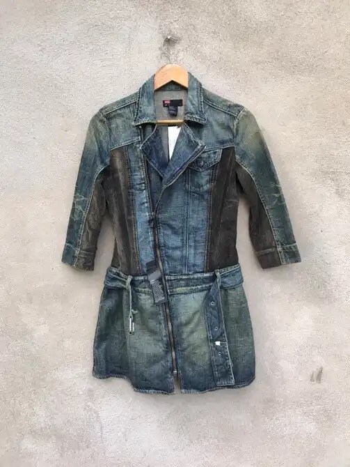 ゆみ　Vintage StitchedDenimJacket LLALAB Vintage 90s Lee Riders Denim Jacket Union Made Stonewash
