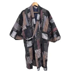 RARE Japanese Traditional Kimono Patchwork style kapital jacket very nice design / large size