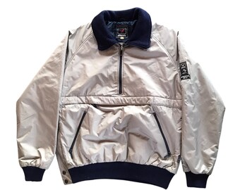 ヴィンテージ 1990 年代 ELLESSE ブルドッグ スキー ジャケット L