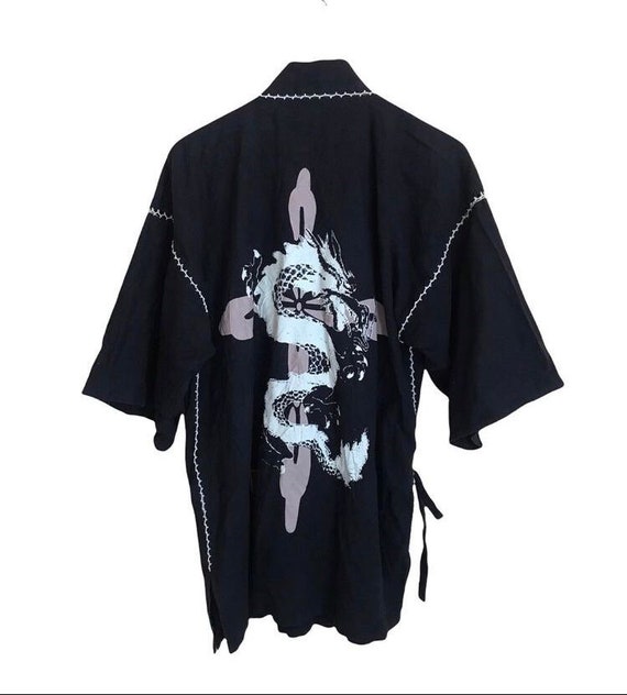 Rare Vintage Kimono Dragon Samurai Jacket Japanes… - image 1