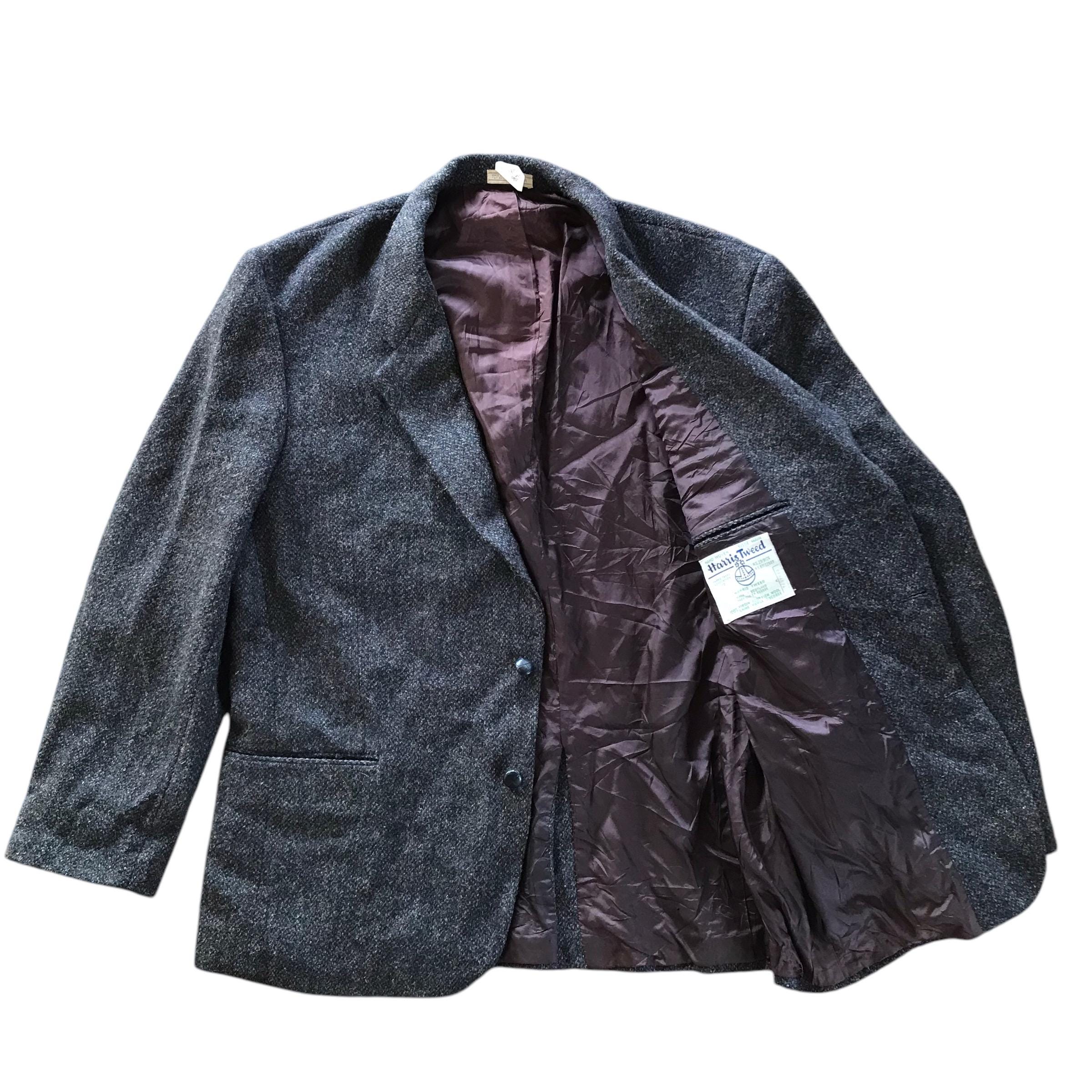 VINTAGE 80s Harris Tweed Jacket - Etsy