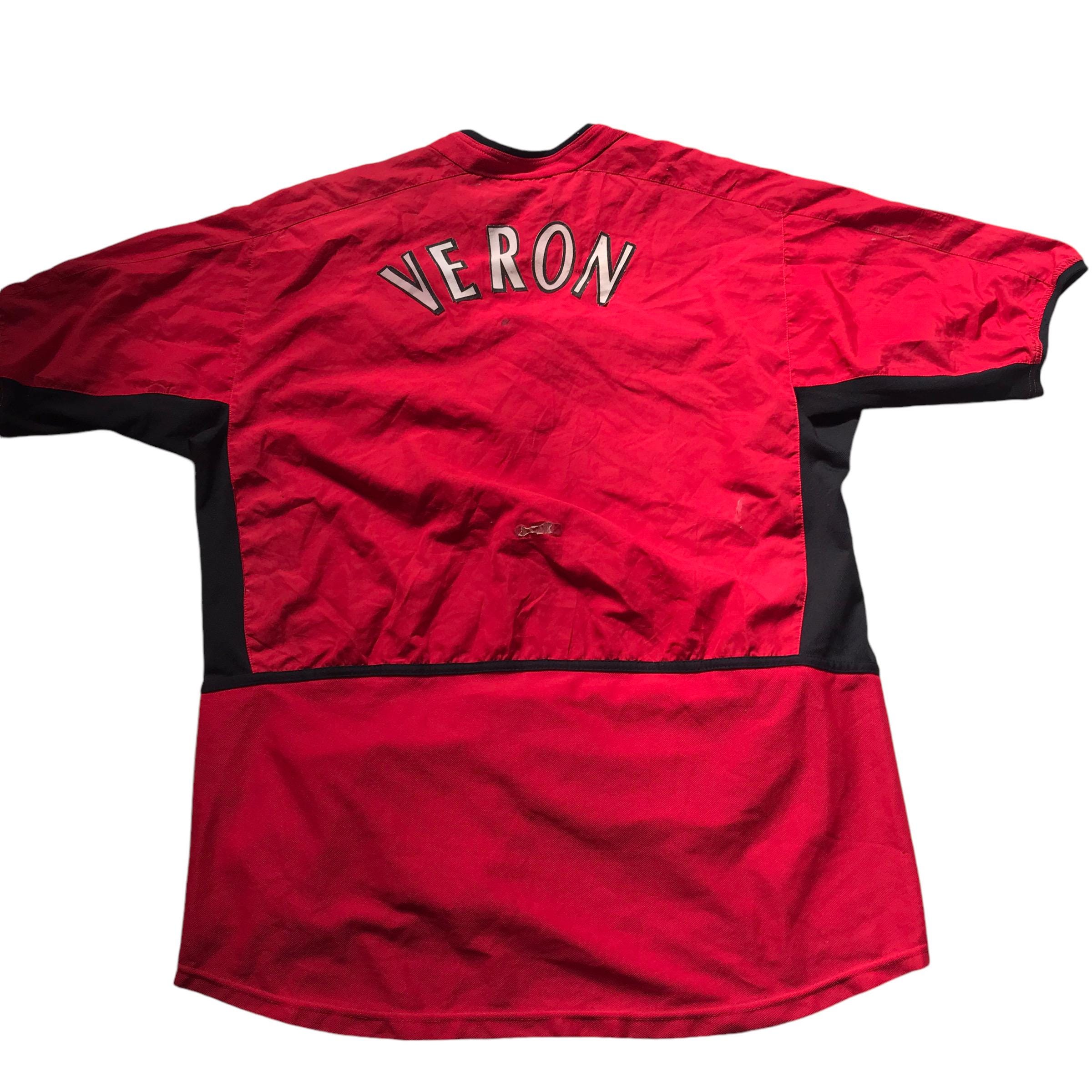 Vintage Y2K Manchester United Nike Jersey Veron - Etsy