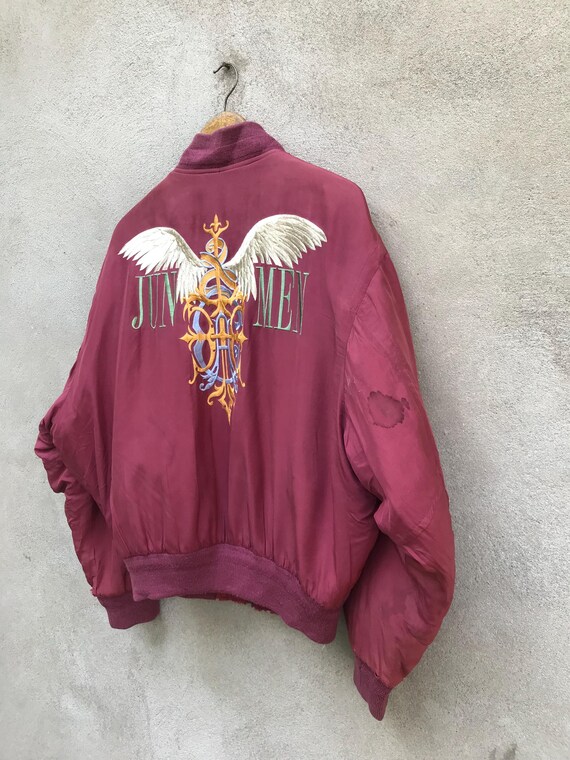 JUN MEN 70s 80s 刺繍ボンバージャケット　アーカイブ　ヴィンテージ Vintage Jun Men by Jun Takahashi Bomber Jacket - Etsy