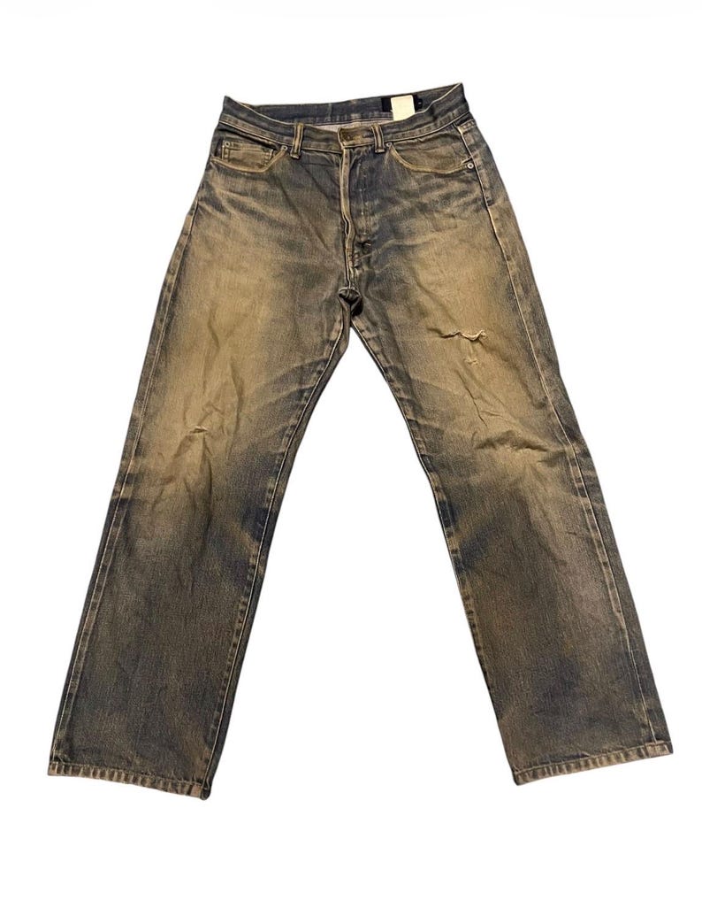 Distressed Denim Ined By Yohji Yamamoto Denim Pant image 1
