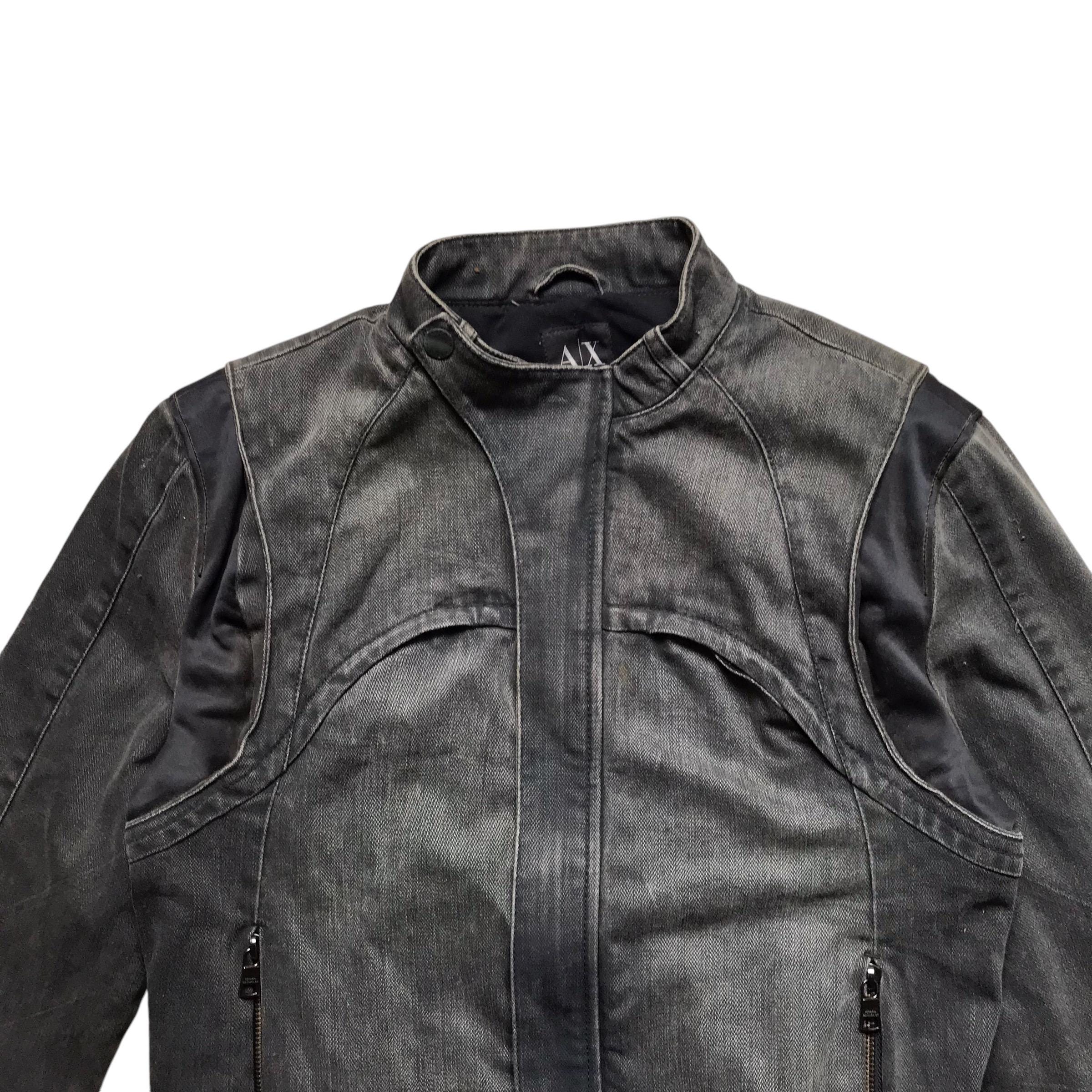 Vintage Armani Exchange Racing Biker Denim Jacket Xsmall Size - Etsy