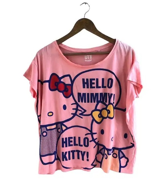 Uniqlo, Uniqlo X Hello Kitty Spellout Overprint tee women