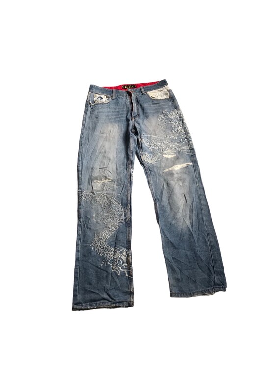 デニム・ジーパン [MATINKIM]damage patch denim pants in ivory DAMAGE PATCH DENIM PANTS IN IVORY – Matin Kim