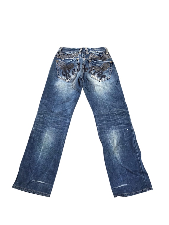 Heat Red Pepper Disressed Denim-size 32-if Six Was Nine - Etsy