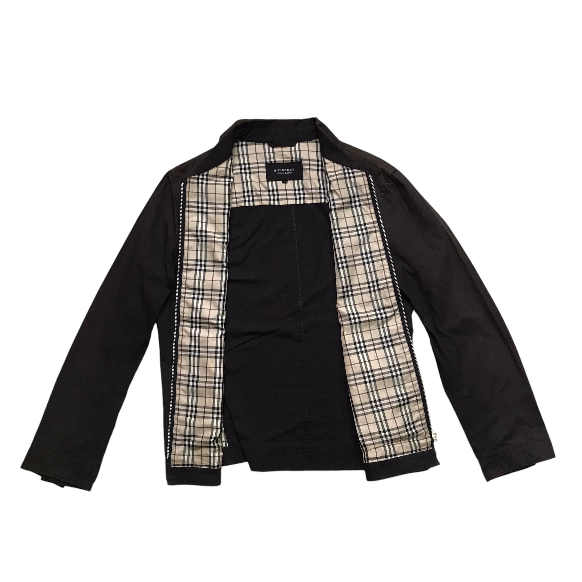 Vintage 90s Burberry Black Label Harrington Jacket Workers Small