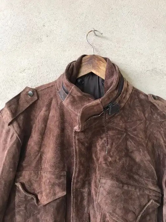 RARE Vintage 70s Military Us Army Leather Jacket Idea… Gem
