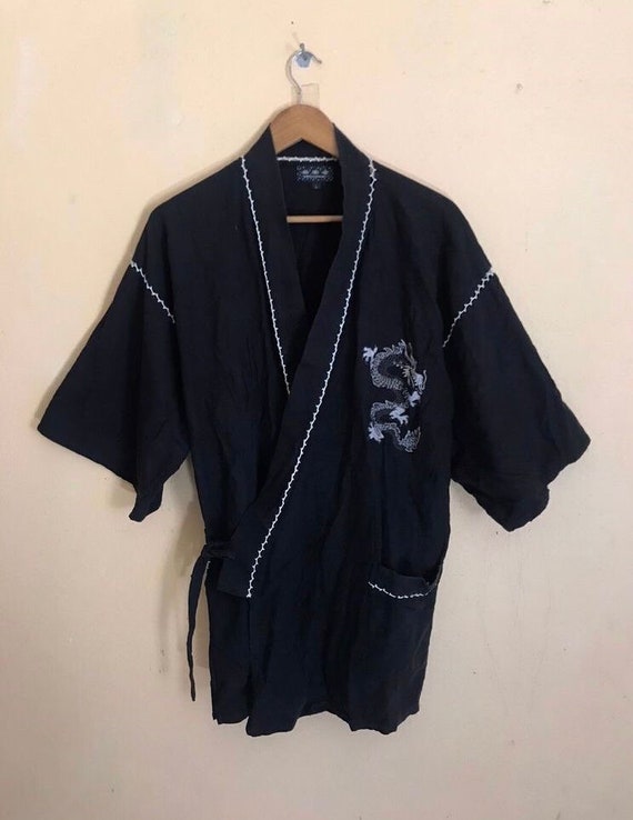 Rare Vintage Kimono Dragon Samurai Jacket Japanes… - image 5