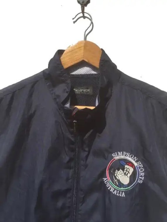 RARE Vintage Simpsons Vest Jacket Spellout - Gem