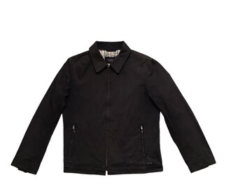Vintage 90s Burberry Black Label Harrington Jacket Workers Small