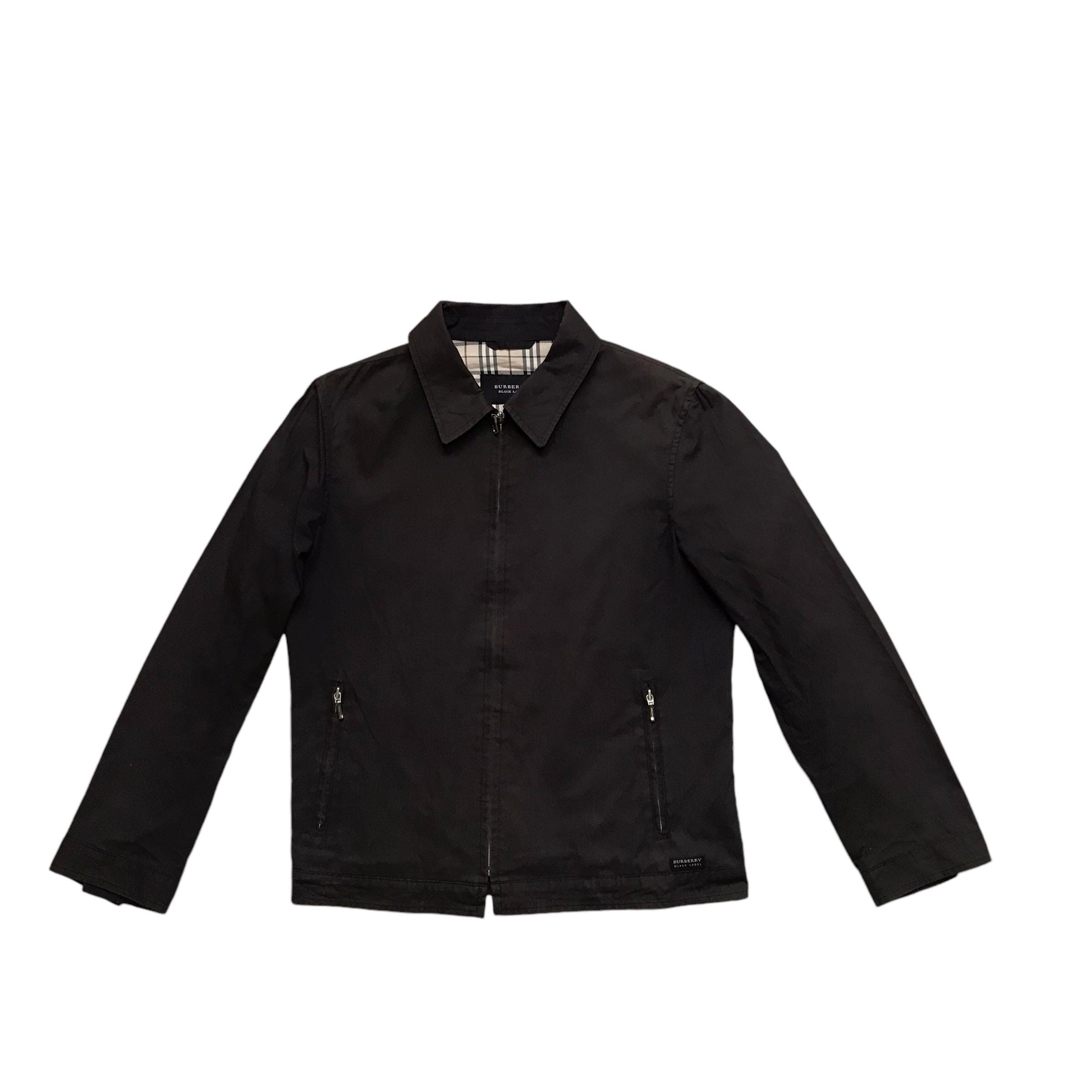 Vintage 90s Burberry Black Label Harrington Jacket Workers Small