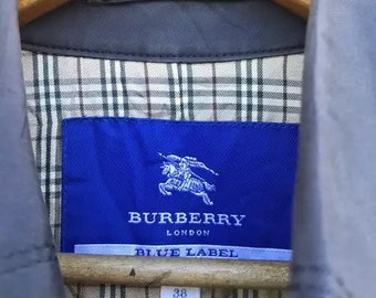 ⭐︎Vintage Burberrys OF LONDON BLUE LABEL Vintage Burberrys Replacement Blue Embroidered Label Tag - Etsy