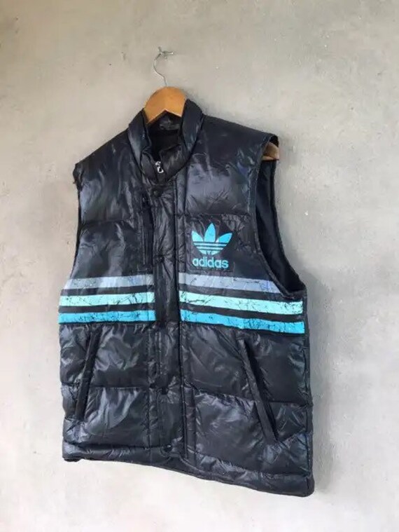 00'S adidas warm-up vest, men's size L polyester white type Vintage Second Hand