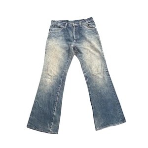 Denim évasé Wrangler vintage des années 90, effet vieilli, taille 31