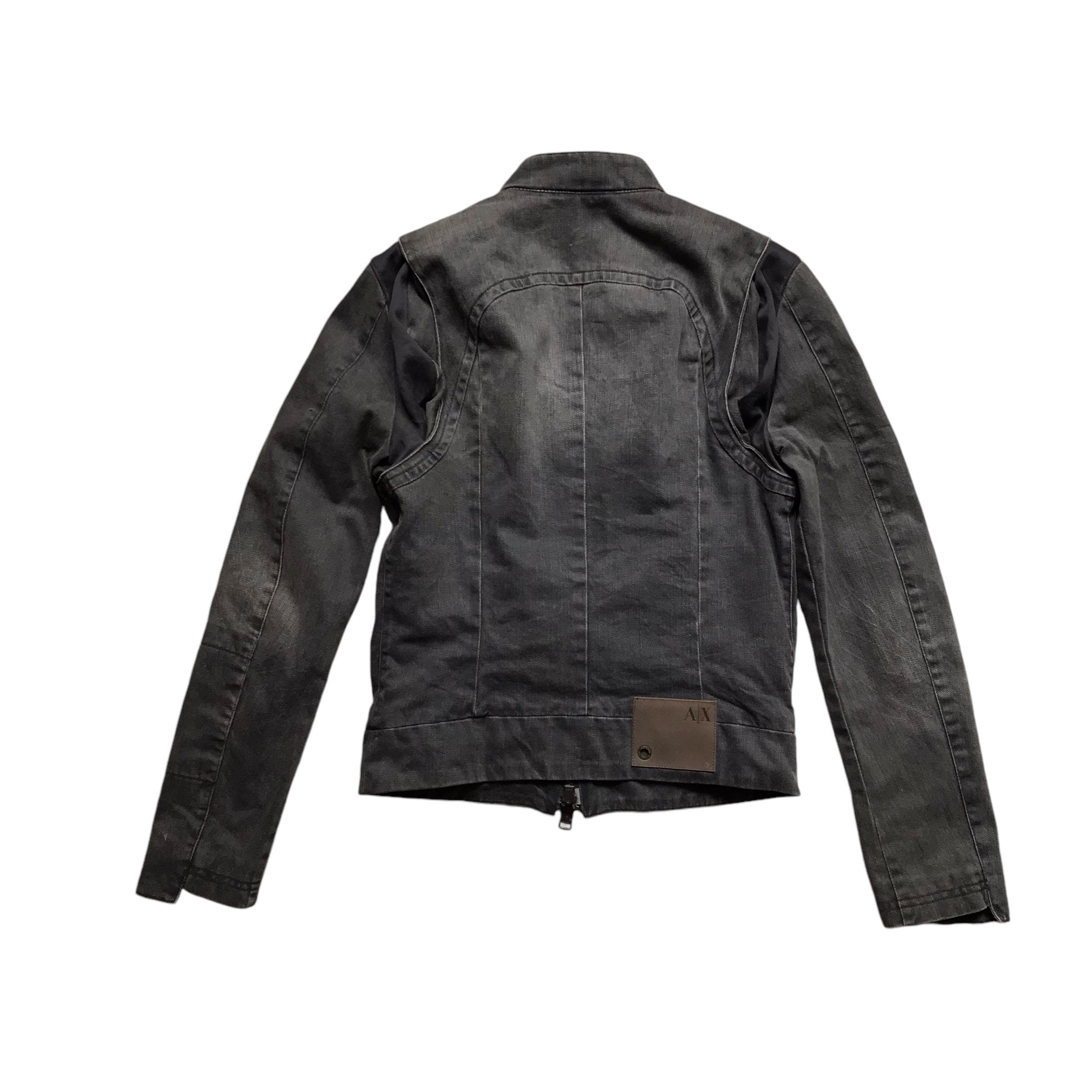 Vintage Armani Exchange Racing Biker Denim Jacket Xsmall Size - Etsy