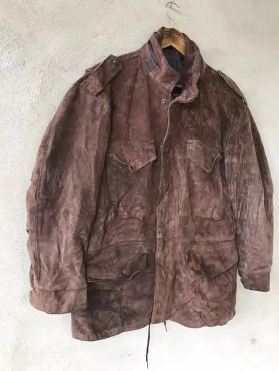 RARE Vintage 70s Military Us Army Leather Jacket Idea… Gem