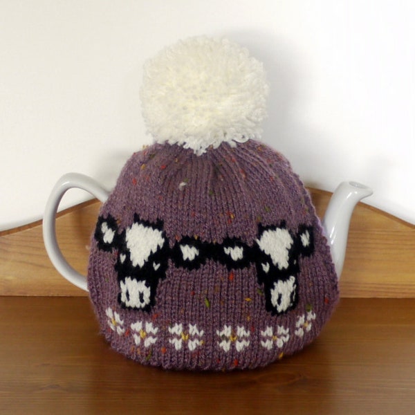 Knitted Tea Cosy - Cows