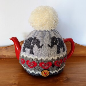 Knitted Tea Cosy - Elephants