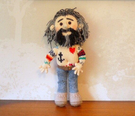 knitted man doll