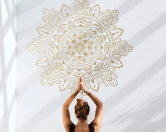 Holy Mandala, maak je eigen mandala met behulp van dit sjabloon, deze mandala is 185 bij 185 centimeter