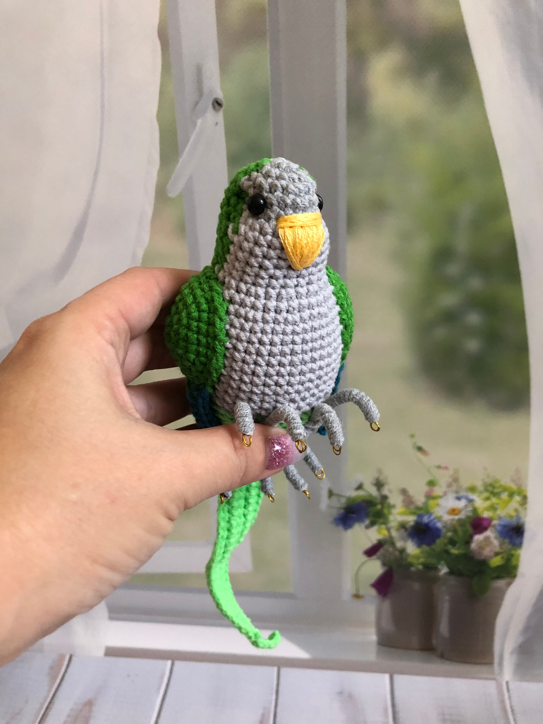 Quaker parrot figurine Stuffed parrot gift Plush toy Etsy