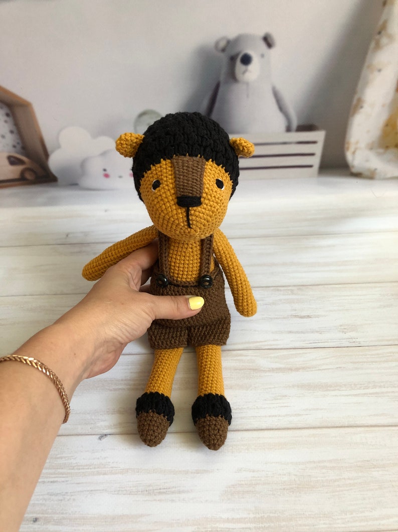 African stuffed animal lion crochet Birthday gift for baby Etsy