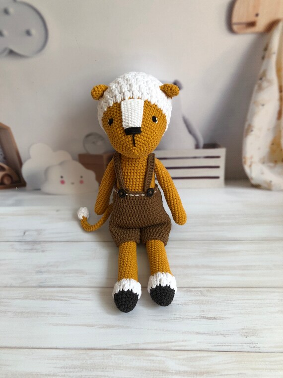 African stuffed animal lion crochet Birthday gift for baby Etsy