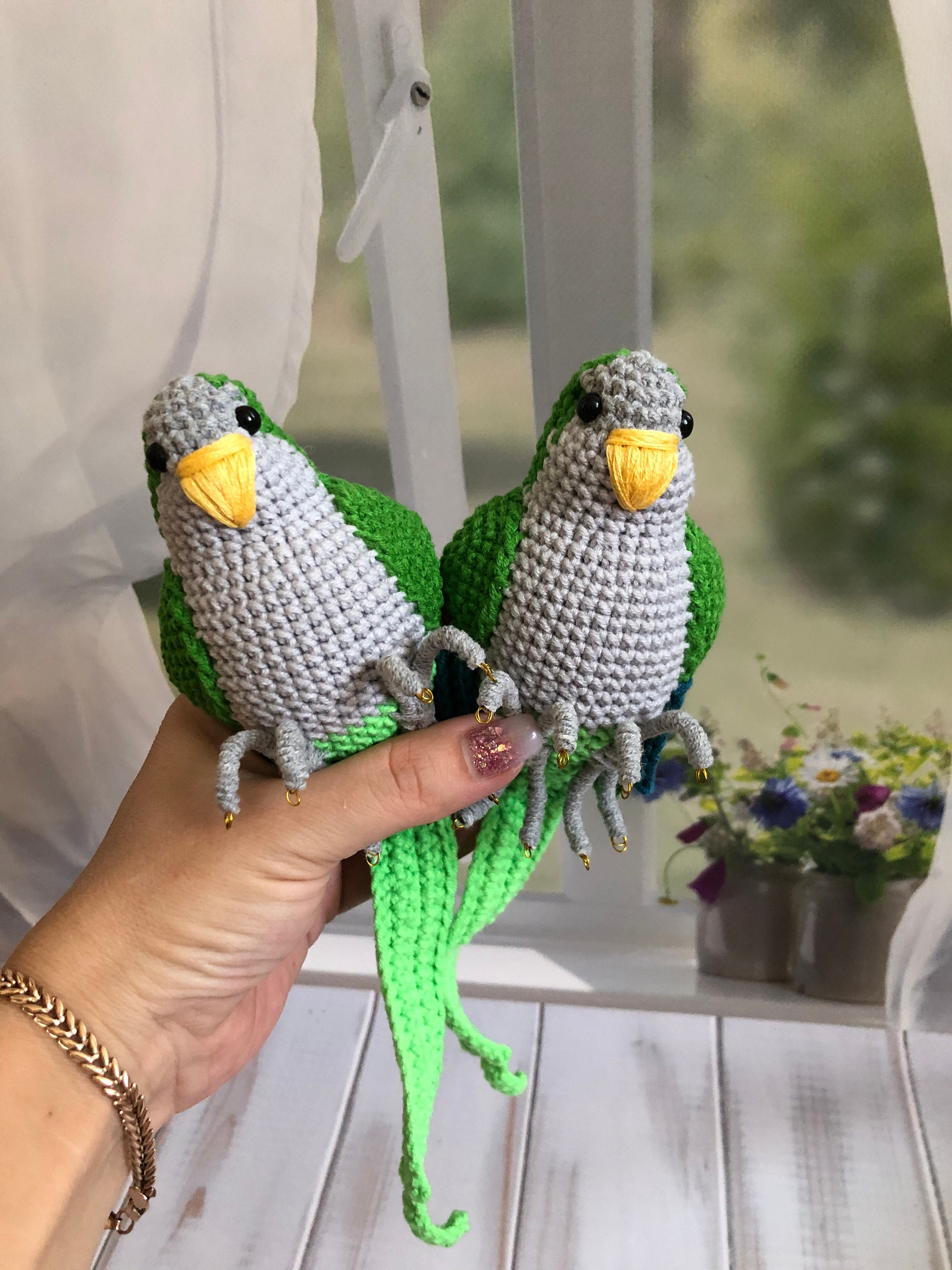 Quaker parrot figurine Stuffed parrot gift Plush toy Etsy