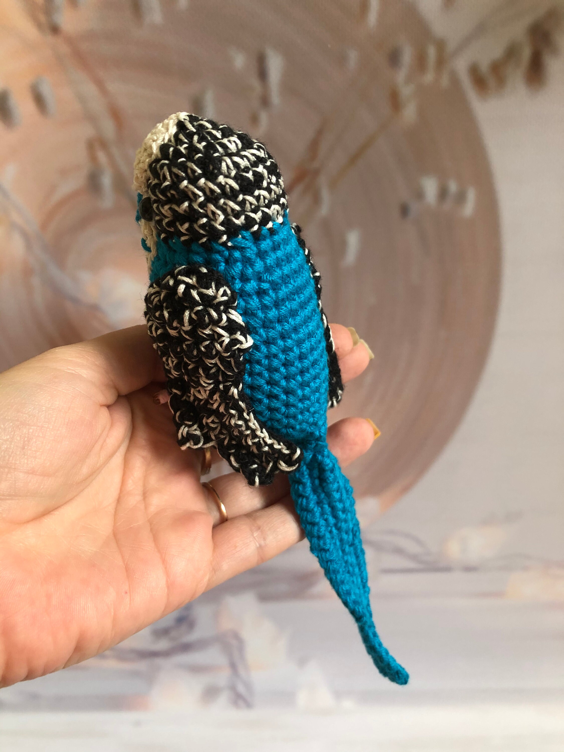 Parakeet plush toy for bird lovers Budgie toys ornament Blue Etsy