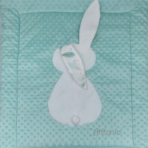 Couverture Lapin Vert menthe